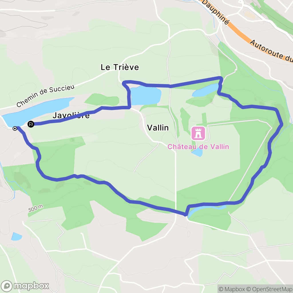 Saint-Victor-de-Cessieu : carte du parcours de randonnée - France