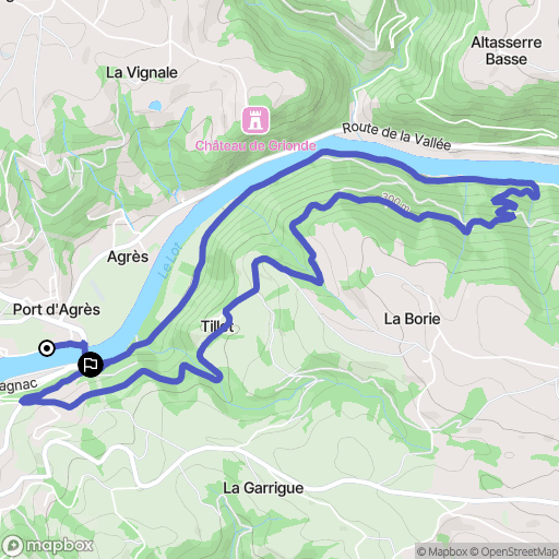 Saint-Parthem : carte du parcours de randonnée - France