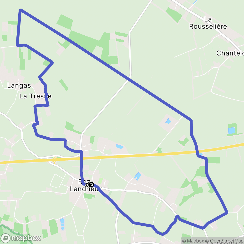 Roz-Landrieux : carte du parcours de randonnée - France