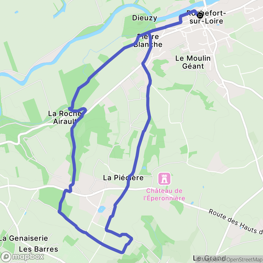 Rochefort-sur-Loire : carte du parcours de randonnée - France