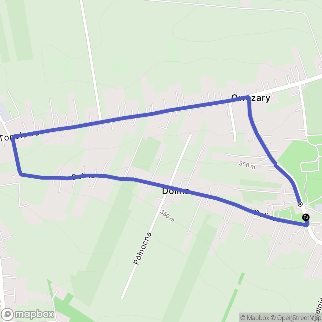 Owczary: mapa trasy - Poland