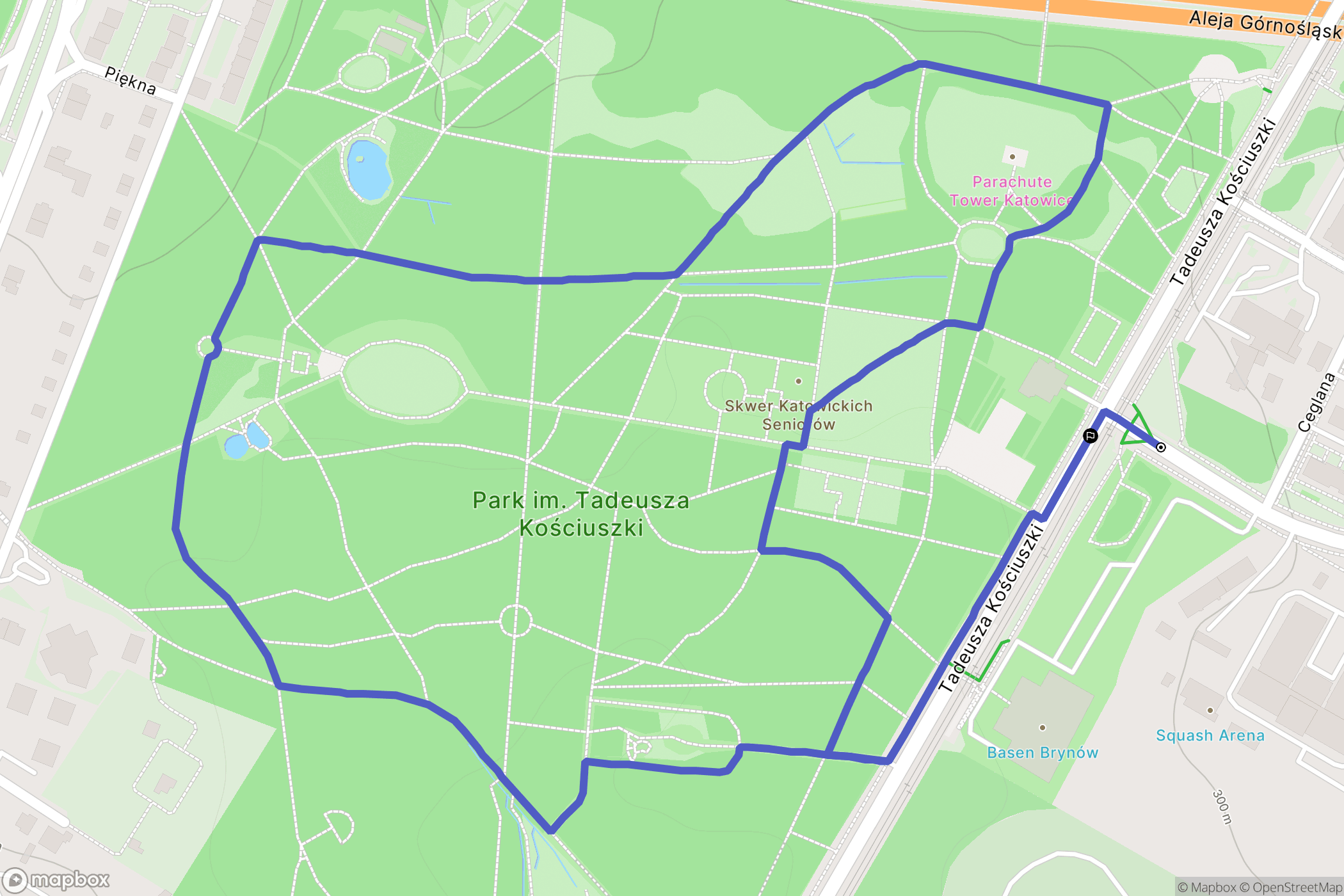 Katowice: mapa trasy - Poland