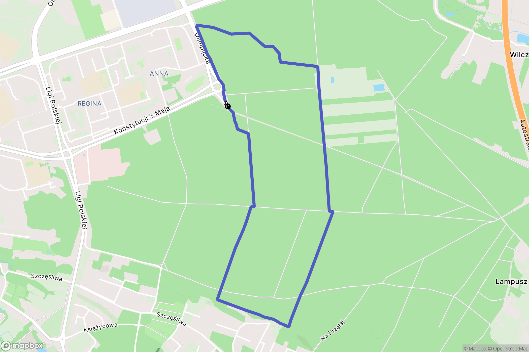 Toruń: mapa trasy - Poland