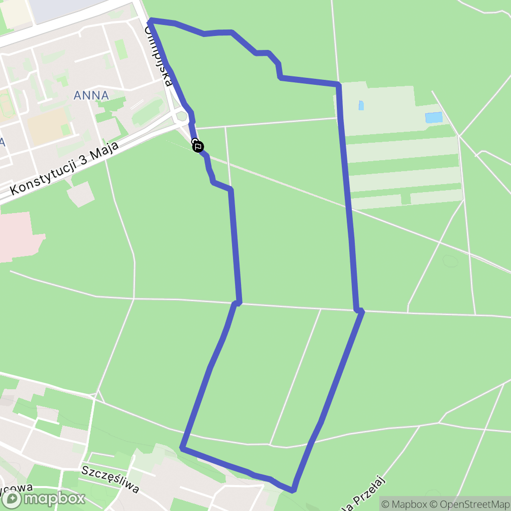 Toruń: mapa trasy - Poland