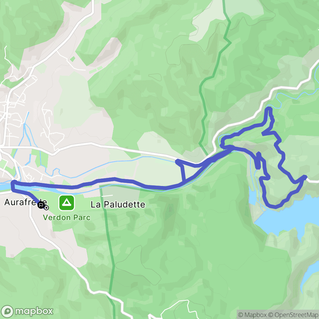 Gréoux-les-Bains : carte du parcours de randonnée - France