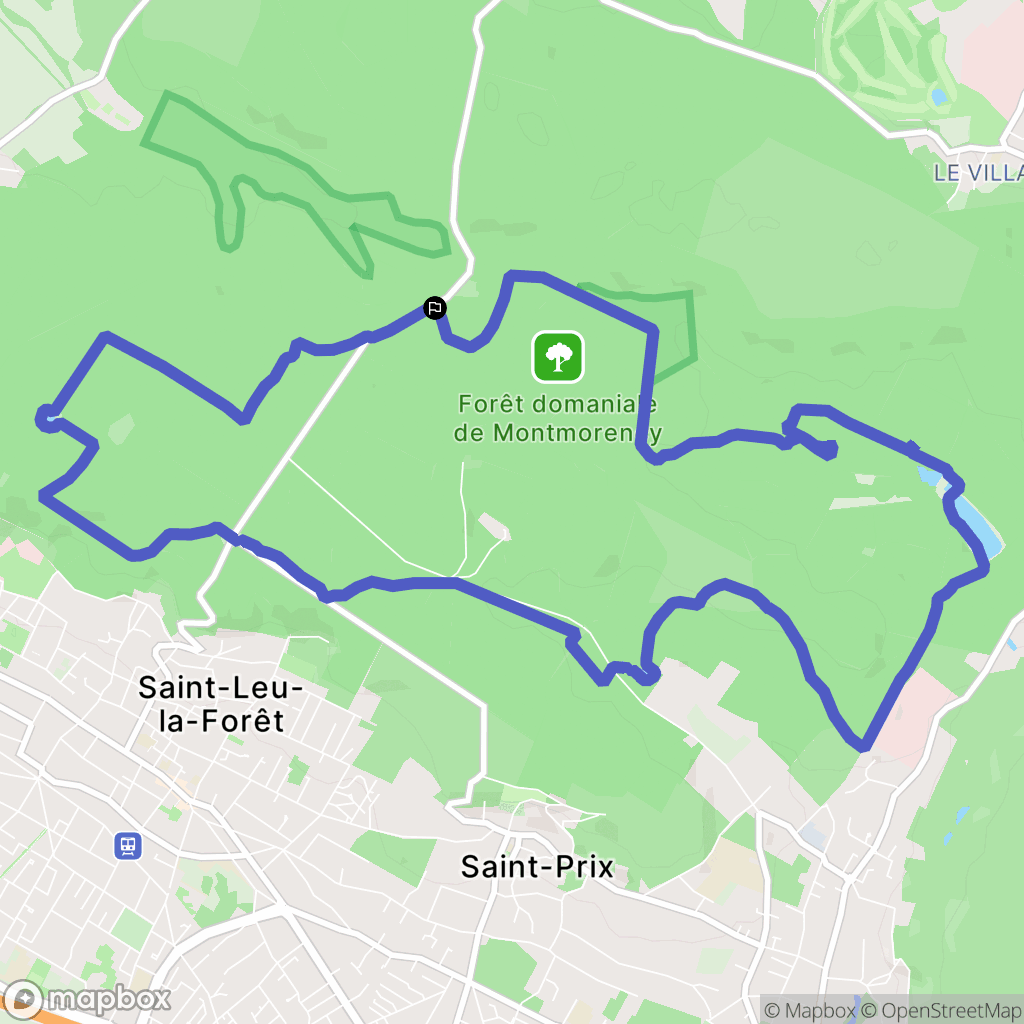 Saint-Prix : carte du parcours de randonnée - France
