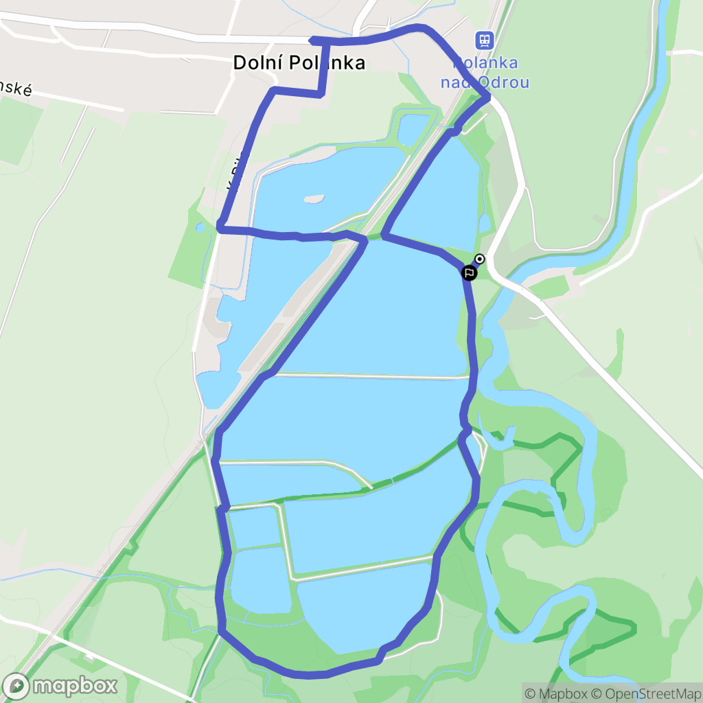Polanka: mapa trasy - Czechia