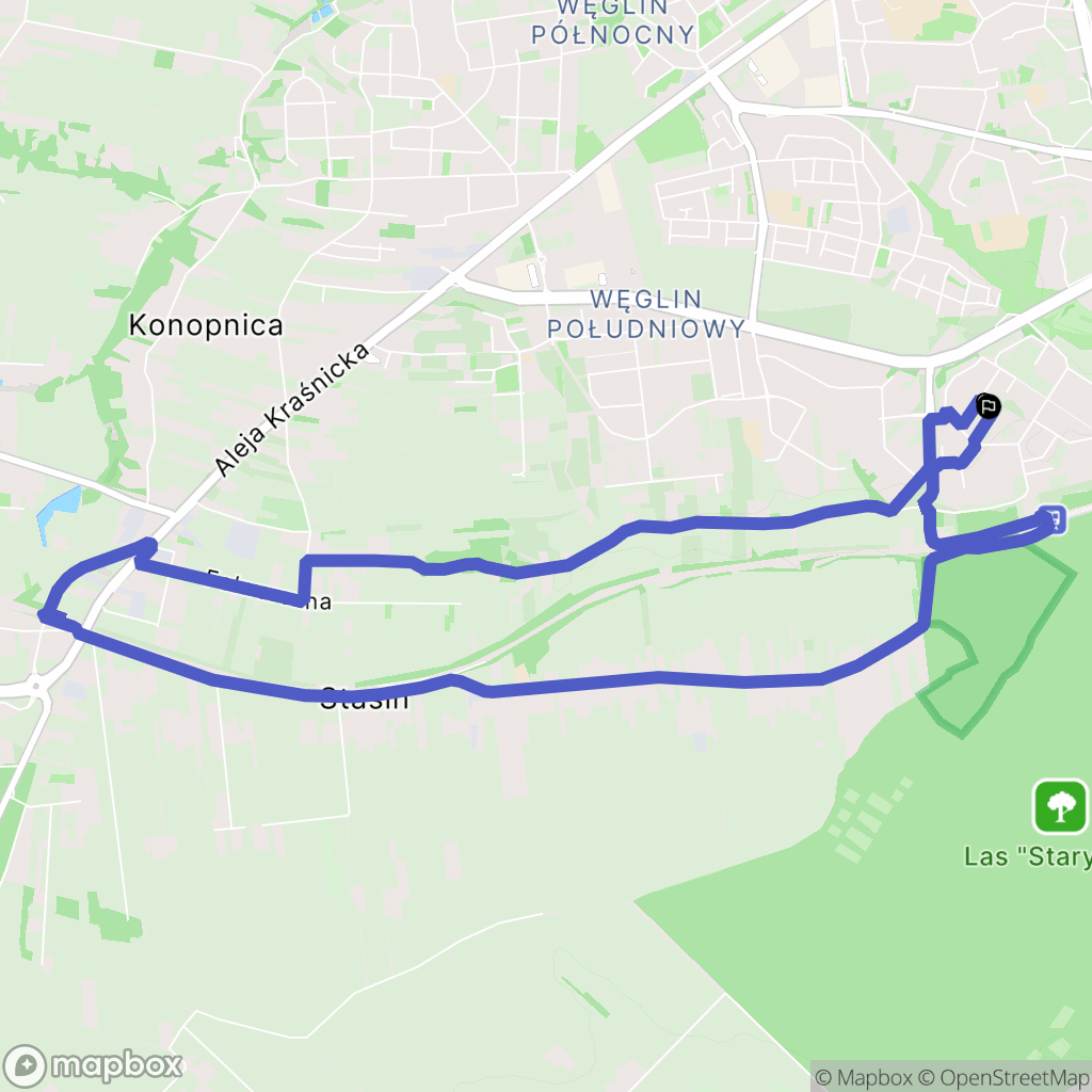 Lublin: mapa trasy - Poland