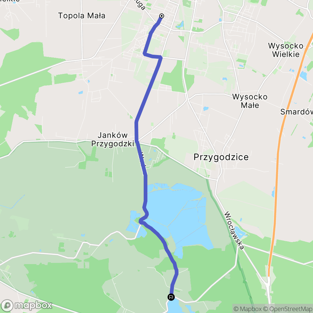 Ostrów Wielkopolski: mapa trasy - Poland