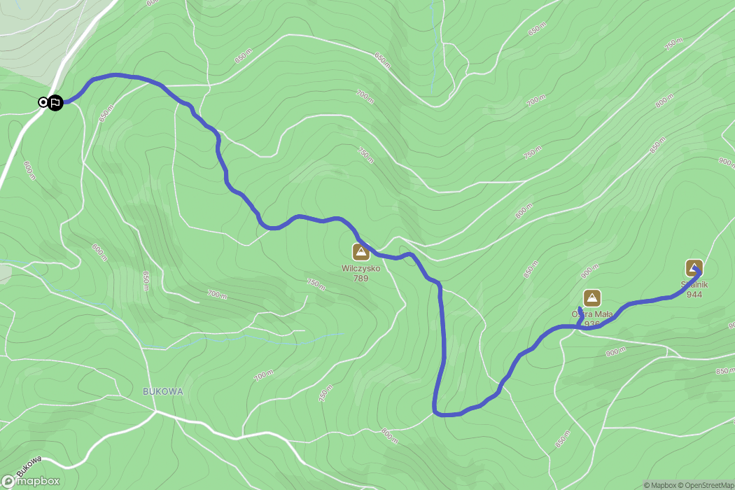 Kowary: mapa trasy - Poland