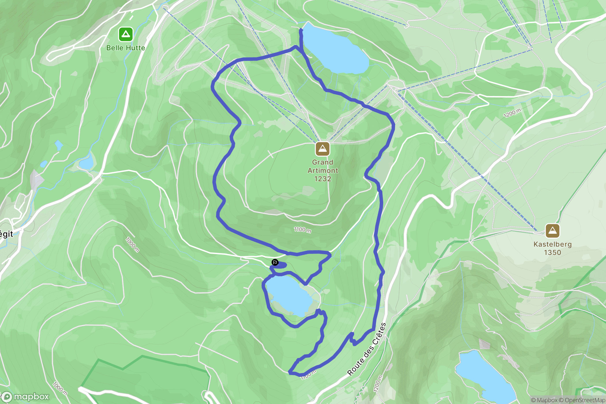 La Bresse : carte du parcours de randonnée - France