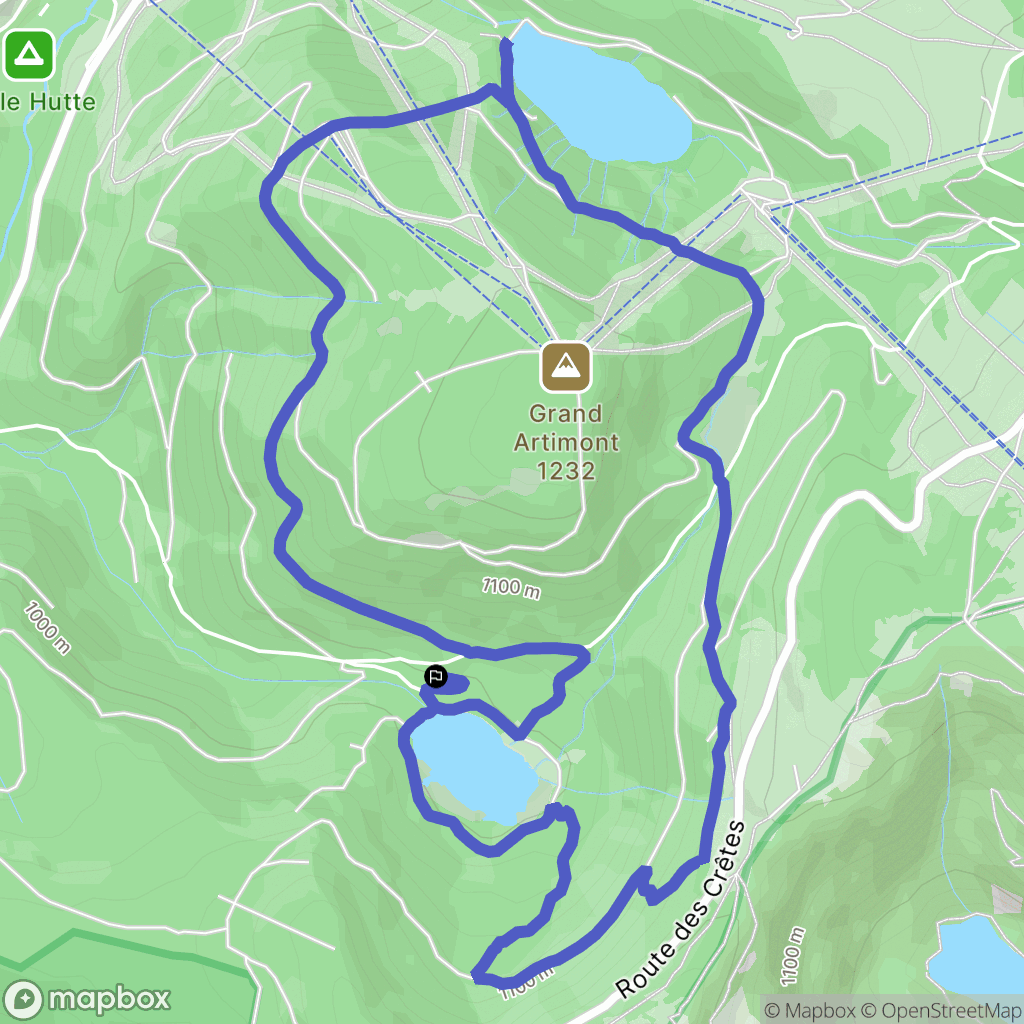 La Bresse : carte du parcours de randonnée - France
