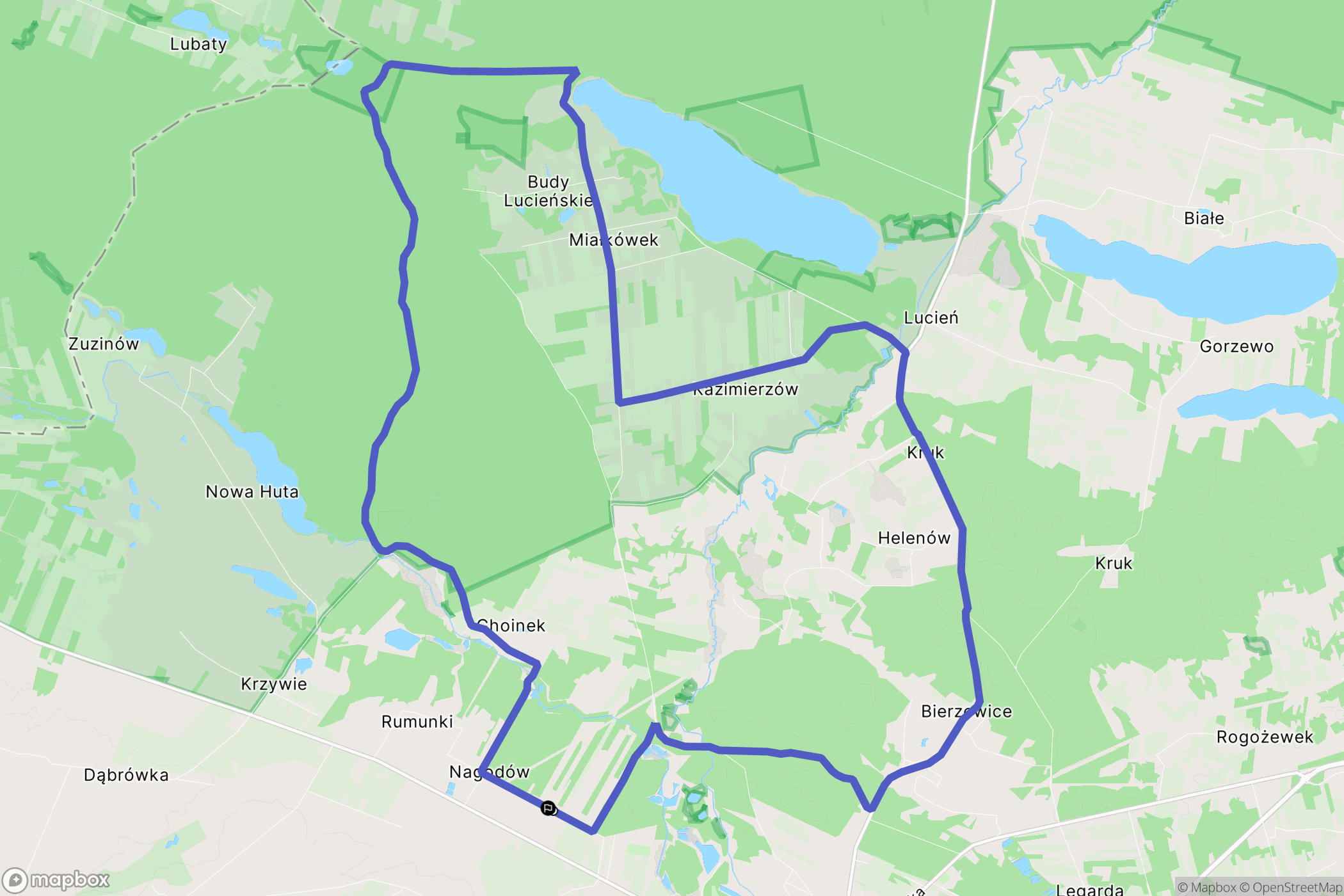 Nagodów: mapa trasy - Poland