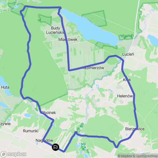 Nagodów: mapa trasy - Poland