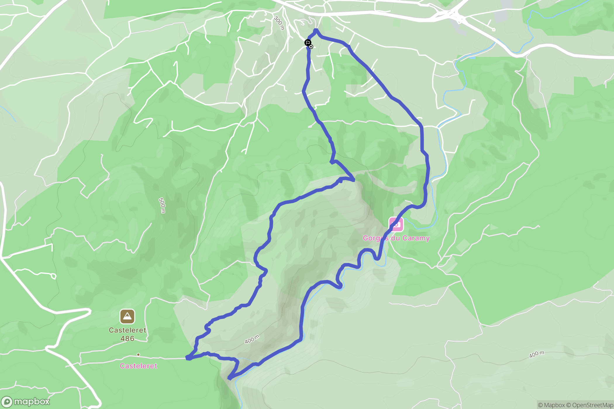 Tourves : carte du parcours de randonnée - France