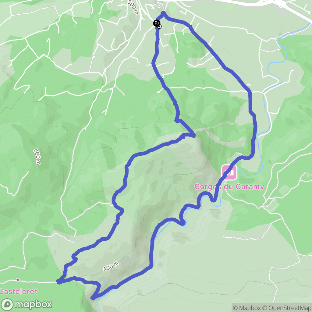 Tourves : carte du parcours de randonnée - France