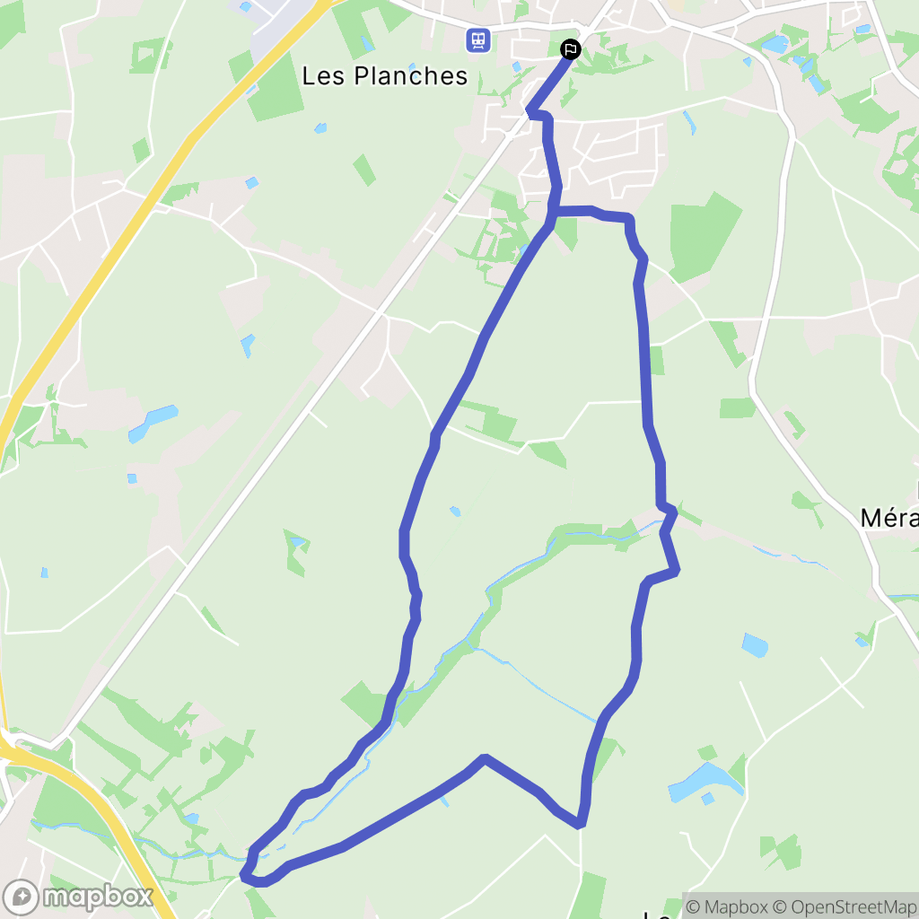 La Garnache : carte du parcours de randonnée - France