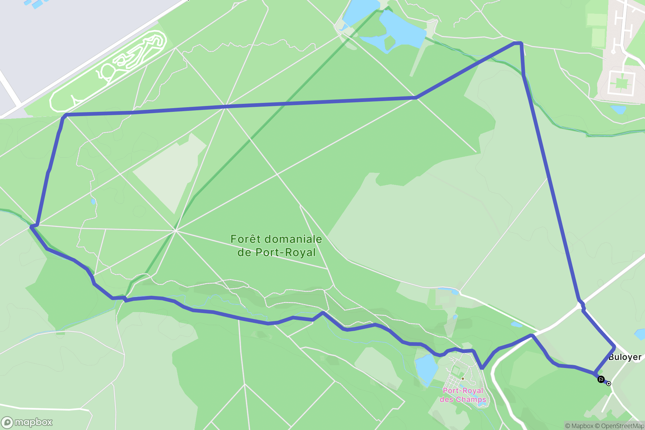 Magny-les-Hameaux : carte du parcours de randonnée - France