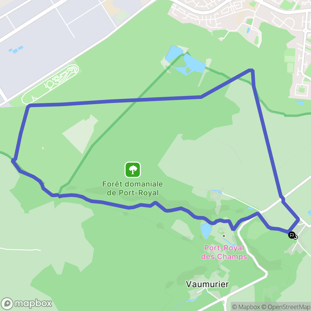 Magny-les-Hameaux : carte du parcours de randonnée - France