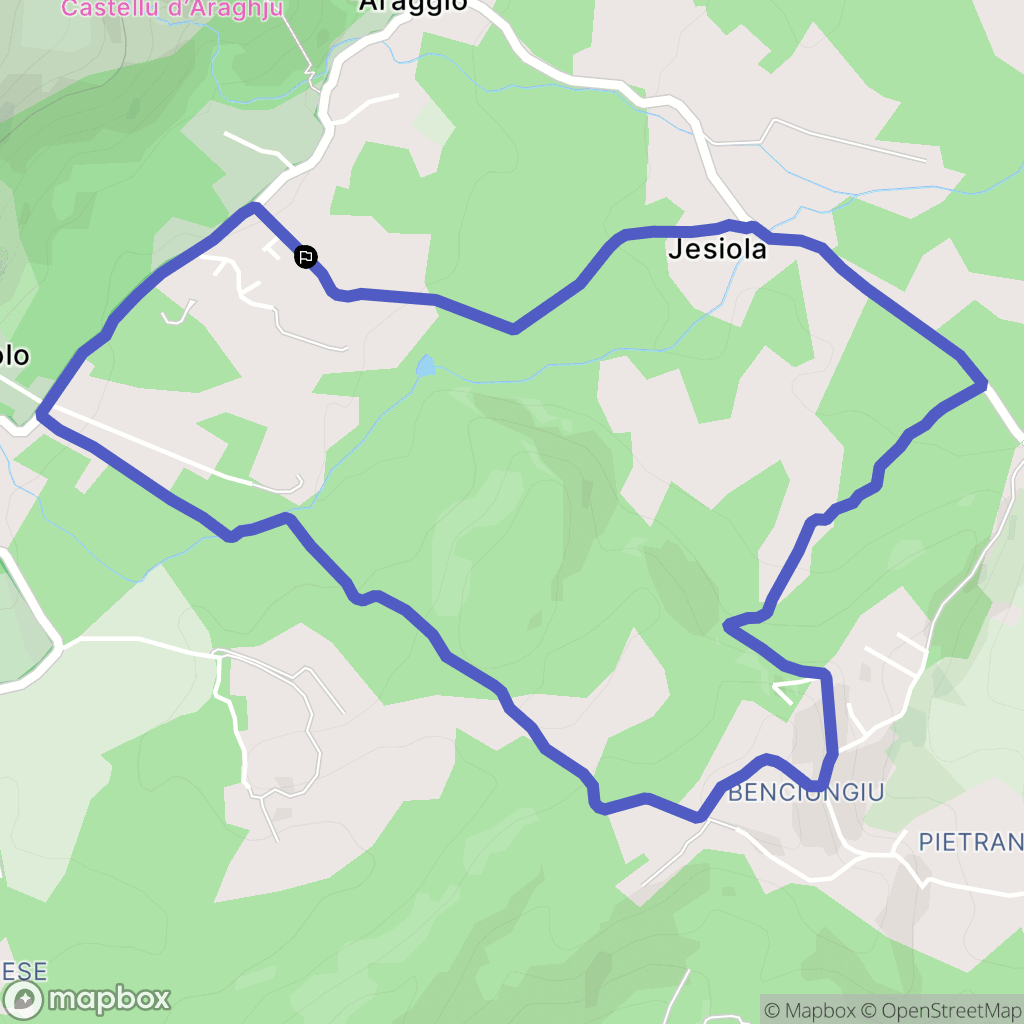 San-Gavino-di-Carbini : carte du parcours de randonnée - France