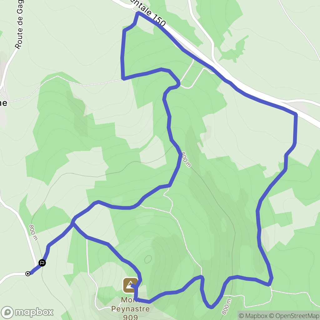 Saint-Germain-Laprade : carte du parcours de randonnée - France