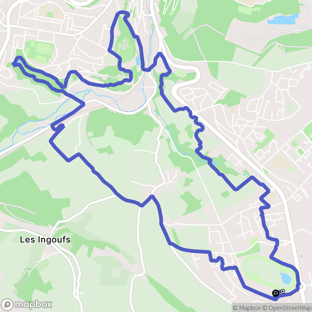 Cherbourg-en-Cotentin : carte du parcours de randonnée - France