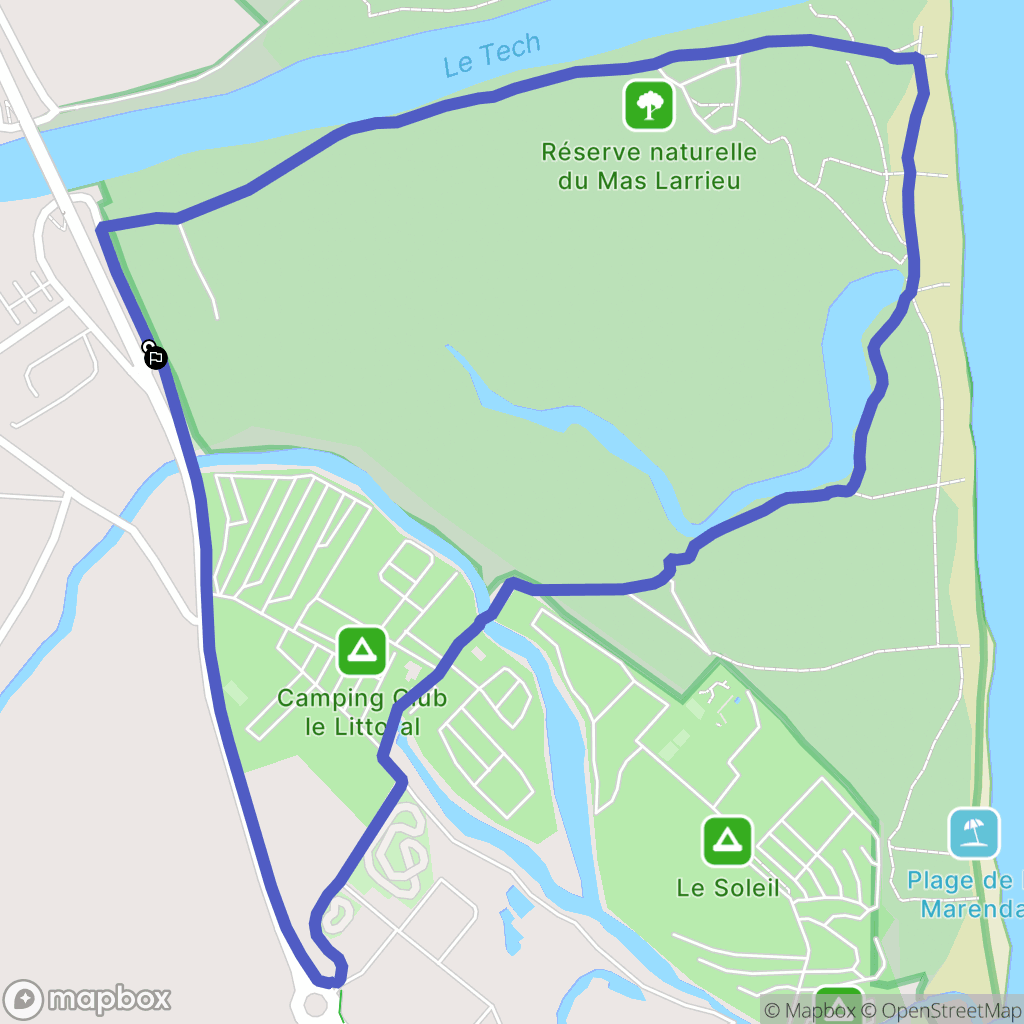 Argelès-sur-Mer : carte du parcours de randonnée - France
