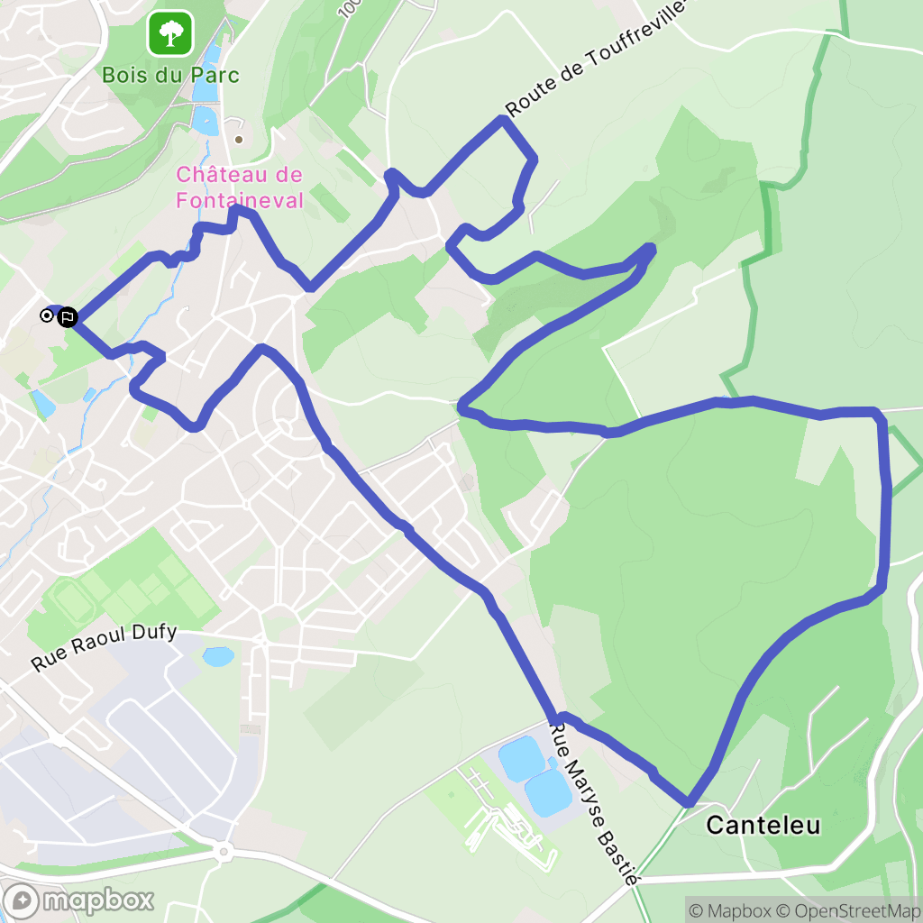 Port-Jérôme-sur-Seine : carte du parcours de randonnée - France