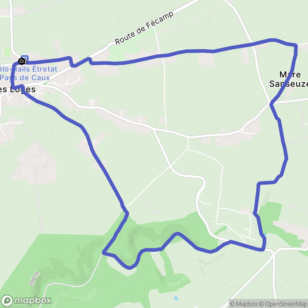 Les Loges : carte du parcours de randonnée - France