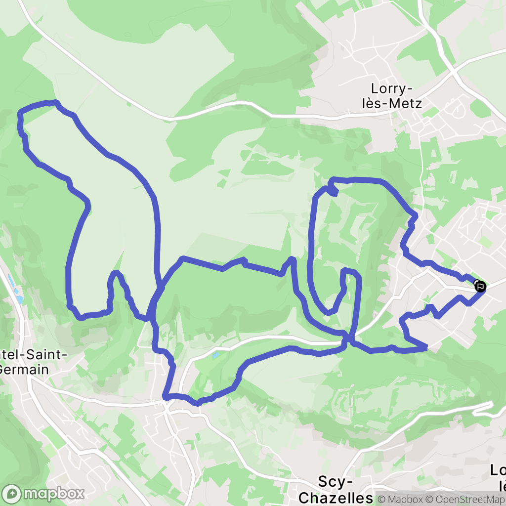 Plappeville : carte du parcours de randonnée - France