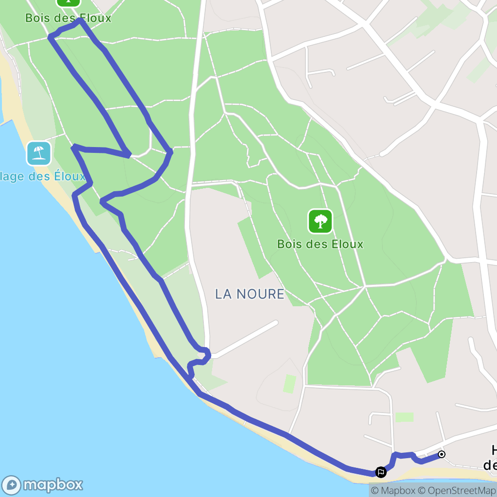 La Guérinière : carte du parcours de randonnée - France
