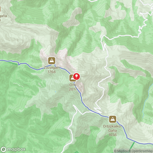 Carte de la zone de délimitation de randonnee-pic-d-orhy-pyrenees-atlantiques