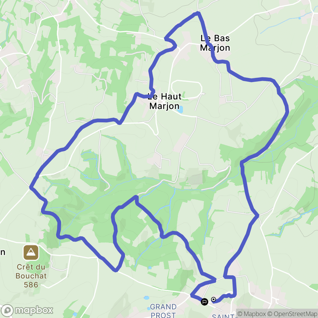 Saint-Laurent-d'Agny : carte du parcours de randonnée - France