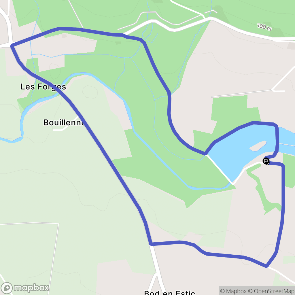 Brandivy : carte du parcours de randonnée - France