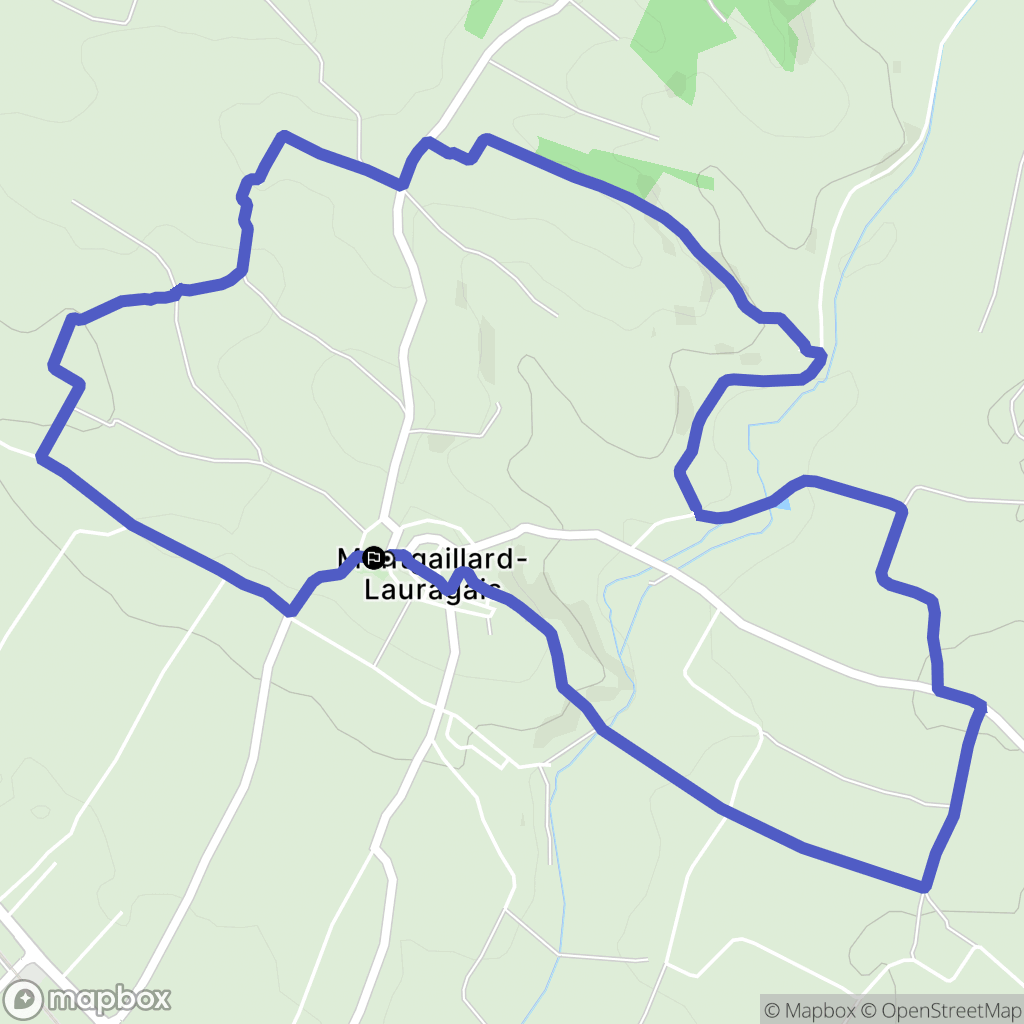 Montgaillard-Lauragais : carte du parcours de randonnée - France