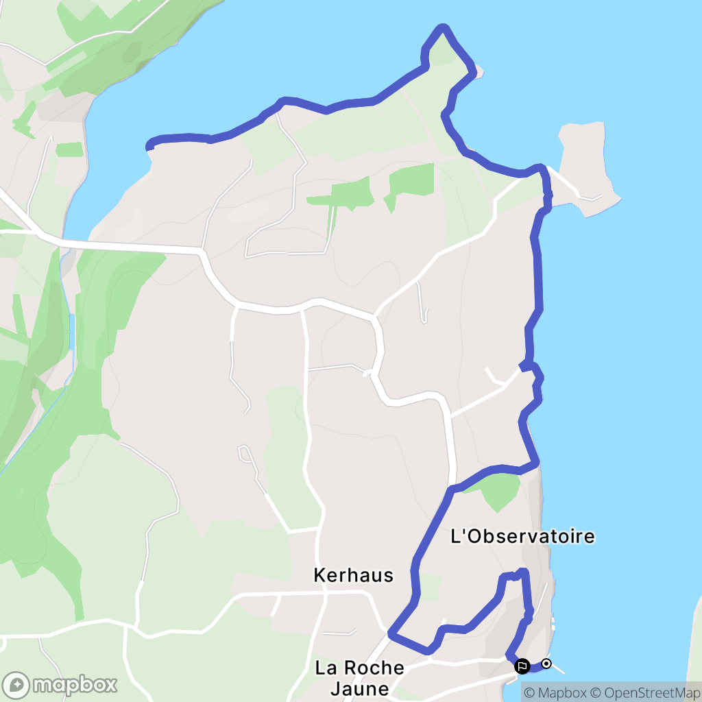 Plouguiel : carte du parcours de randonnée - France