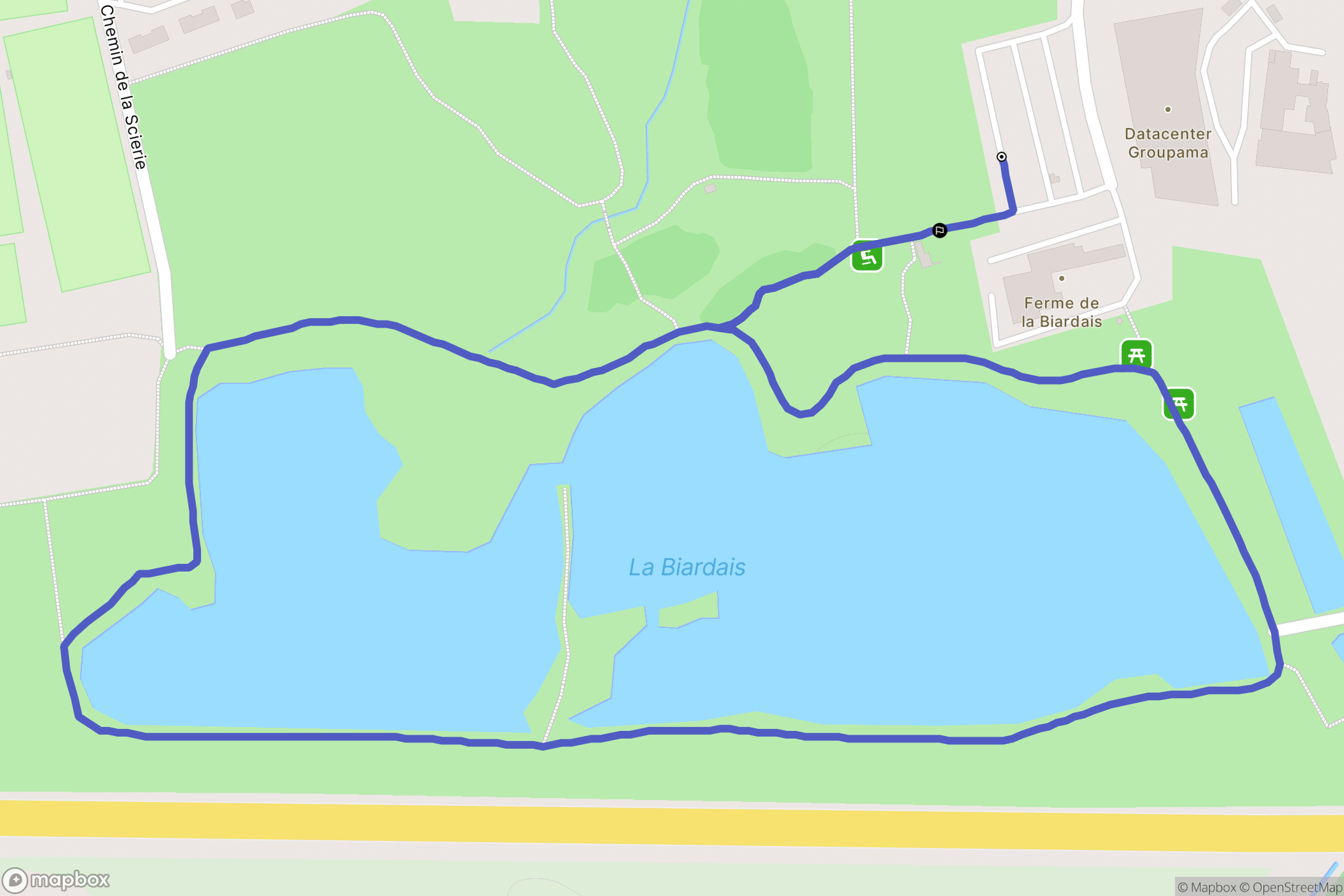 Mordelles : carte du parcours de randonnée - France