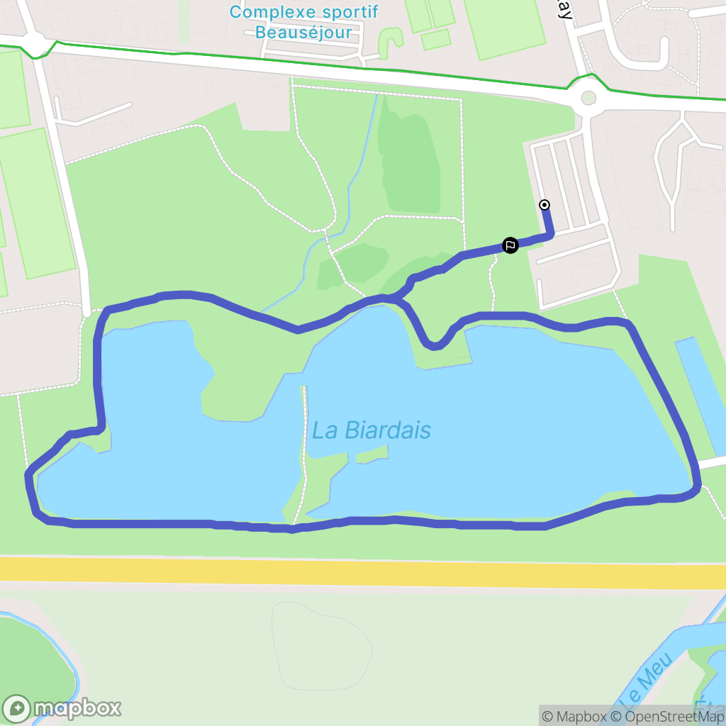 Mordelles : carte du parcours de randonnée - France