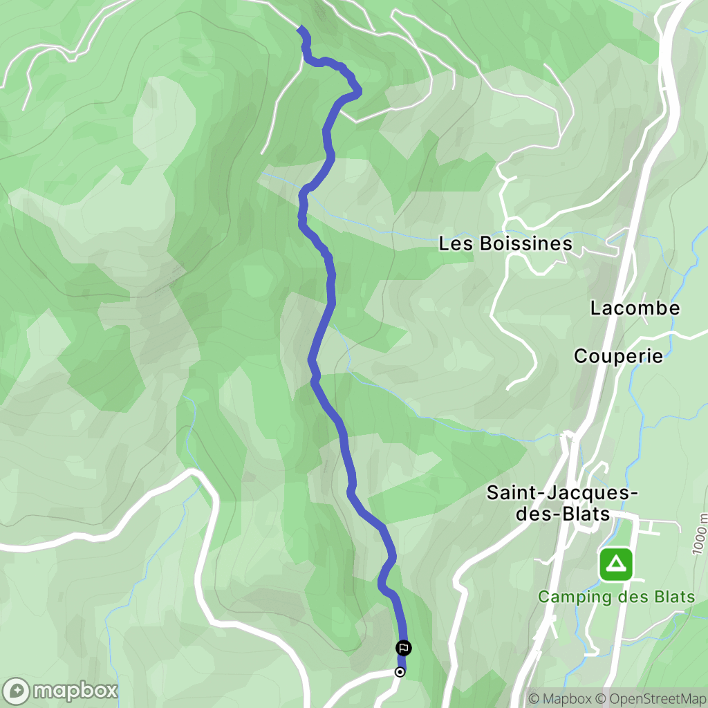 Saint-Jacques-des-Blats : carte du parcours de randonnée - France
