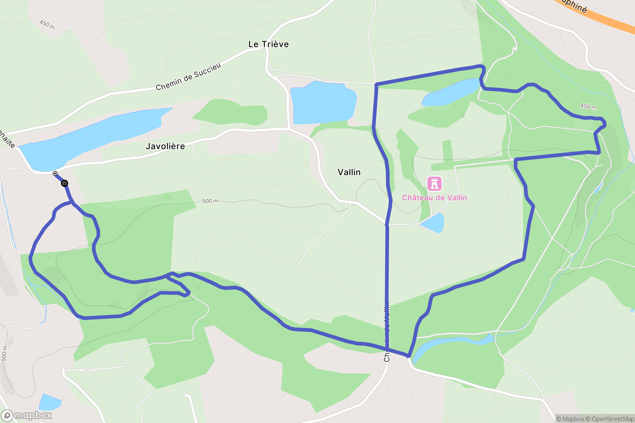 Saint-Victor-de-Cessieu : carte du parcours de randonnée - France