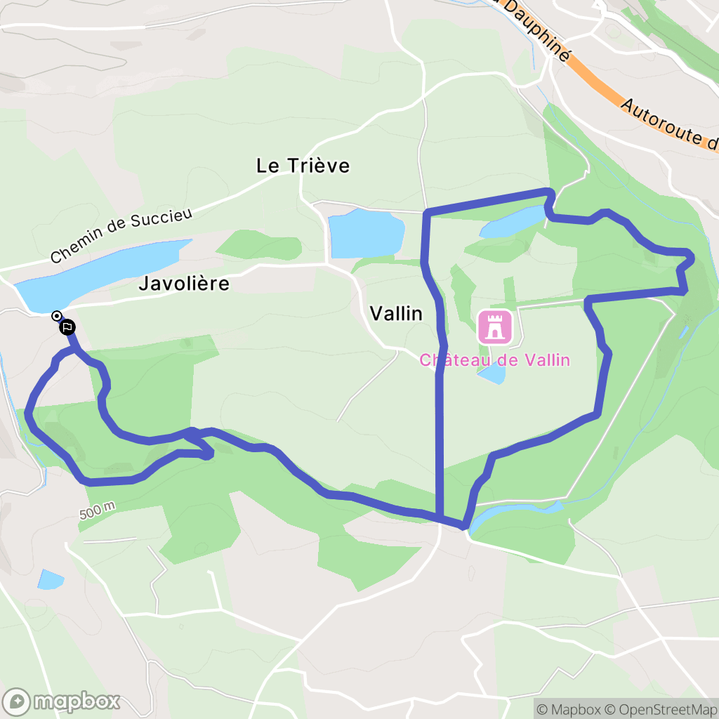 Saint-Victor-de-Cessieu : carte du parcours de randonnée - France