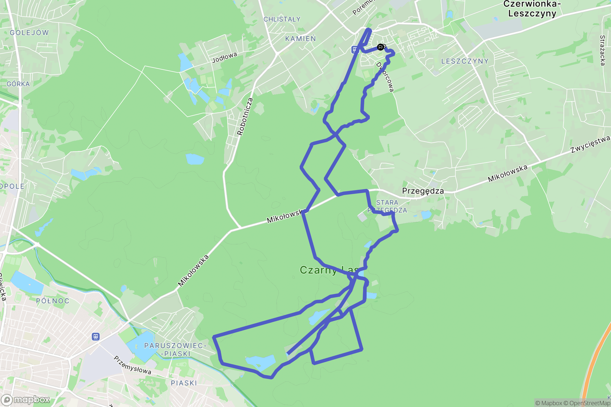 Czerwionka-Leszczyny: mapa trasy - Poland