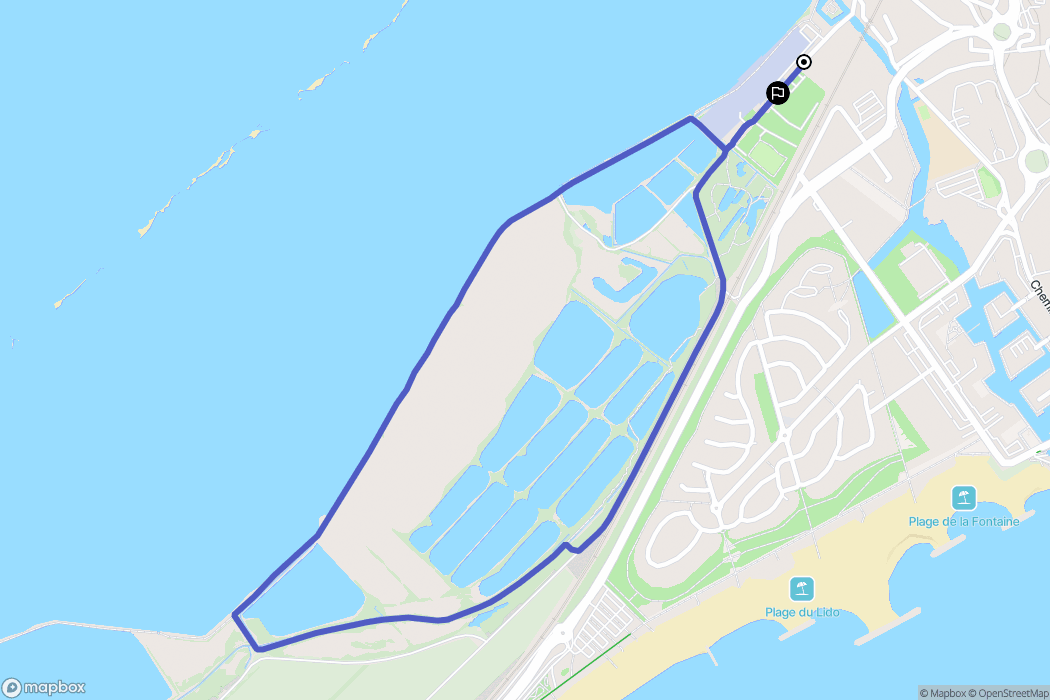 Sète : carte du parcours de randonnée - France