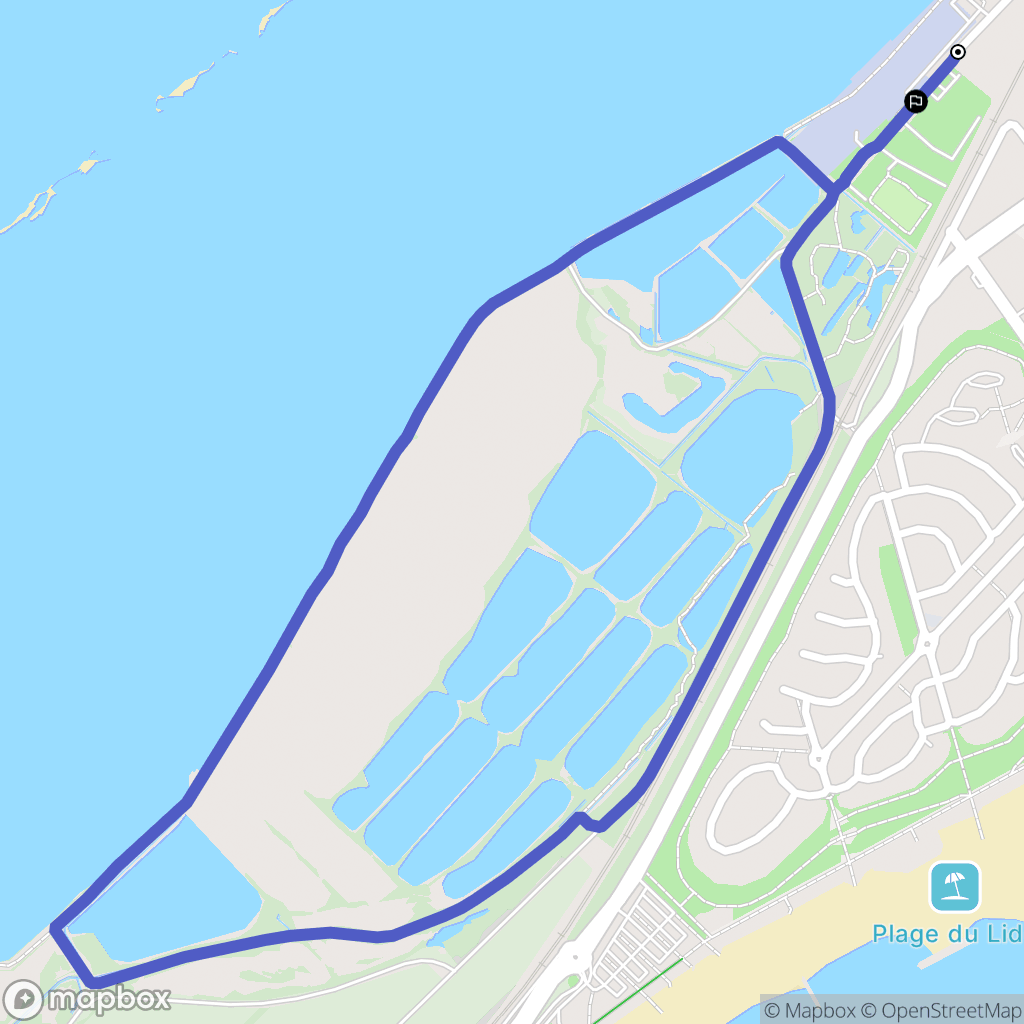 Sète : carte du parcours de randonnée - France