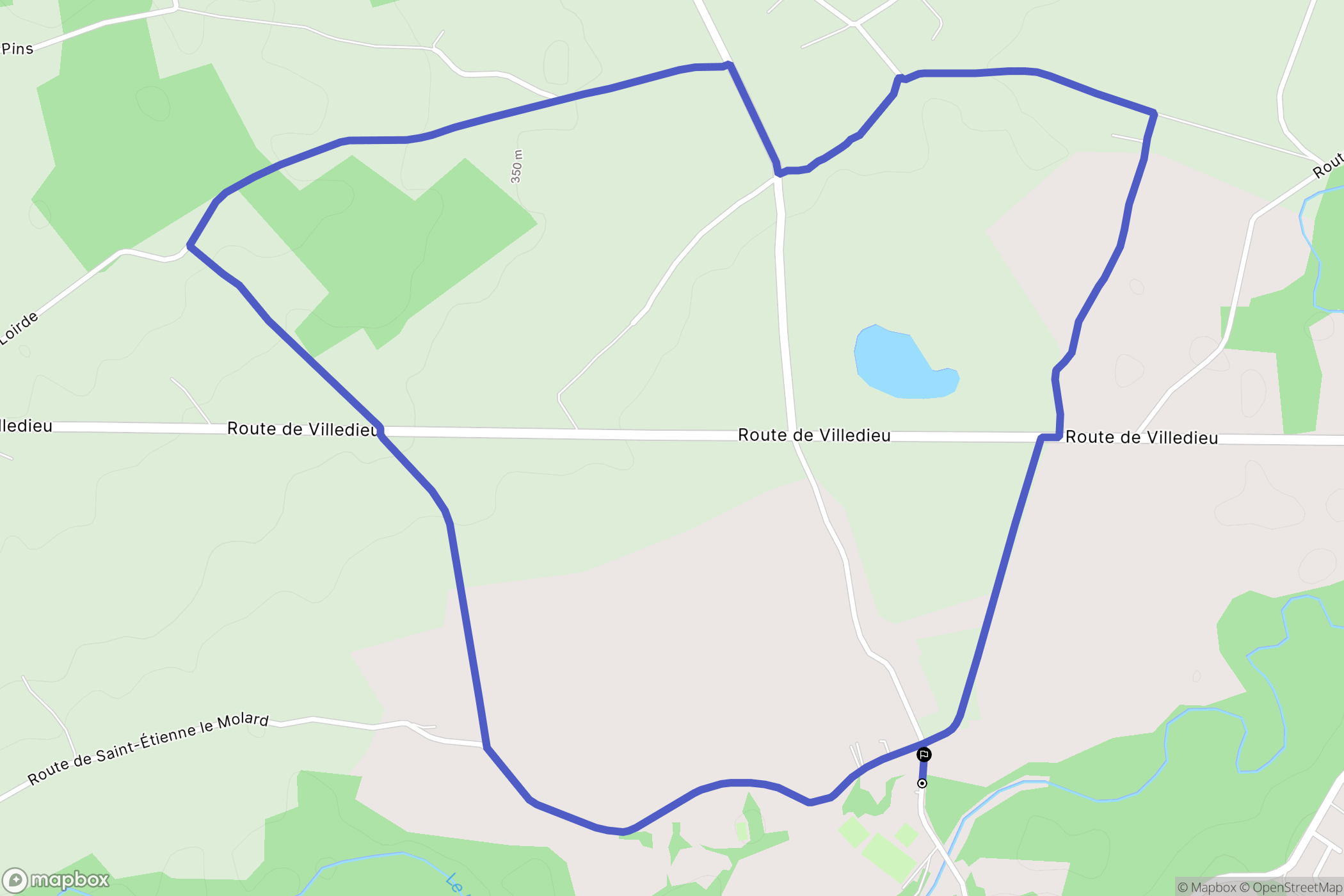 Poncins : carte du parcours de randonnée - France