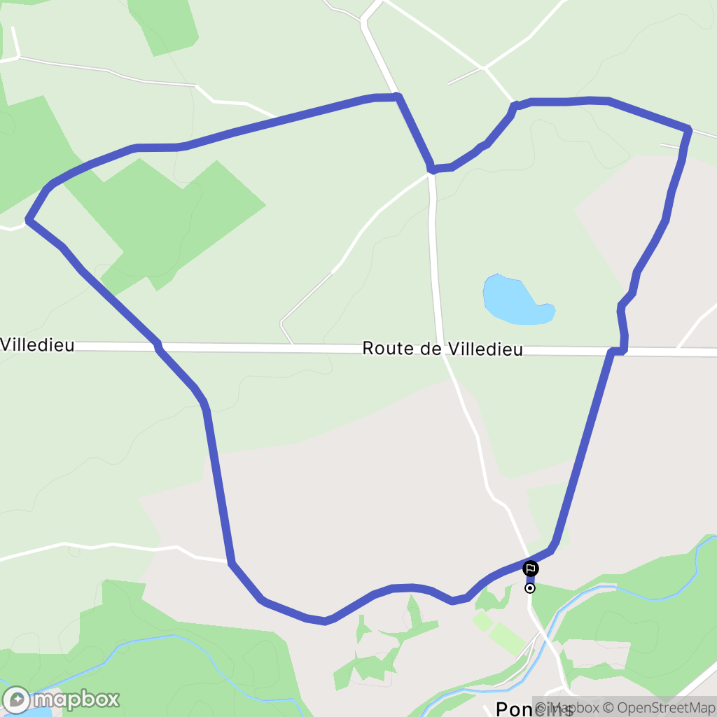 Poncins : carte du parcours de randonnée - France