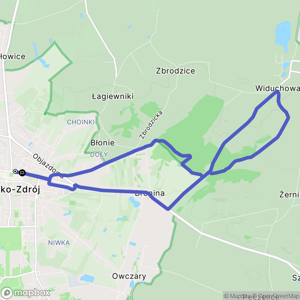 Busko-Zdrój: mapa trasy - Poland