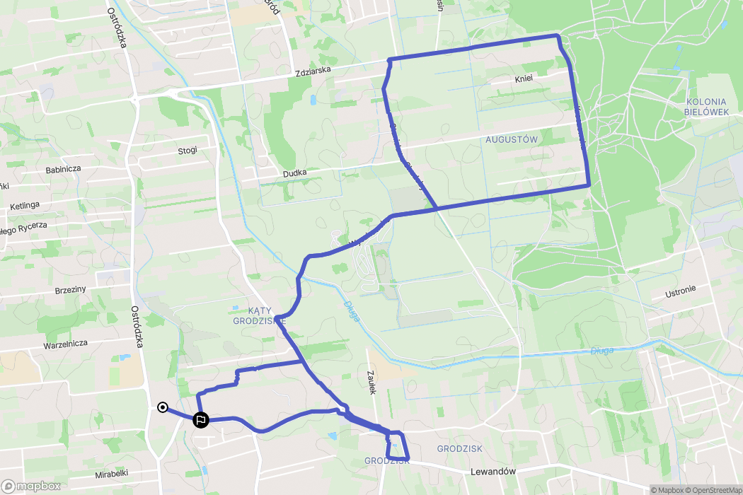 Warszawa: mapa trasy - Poland