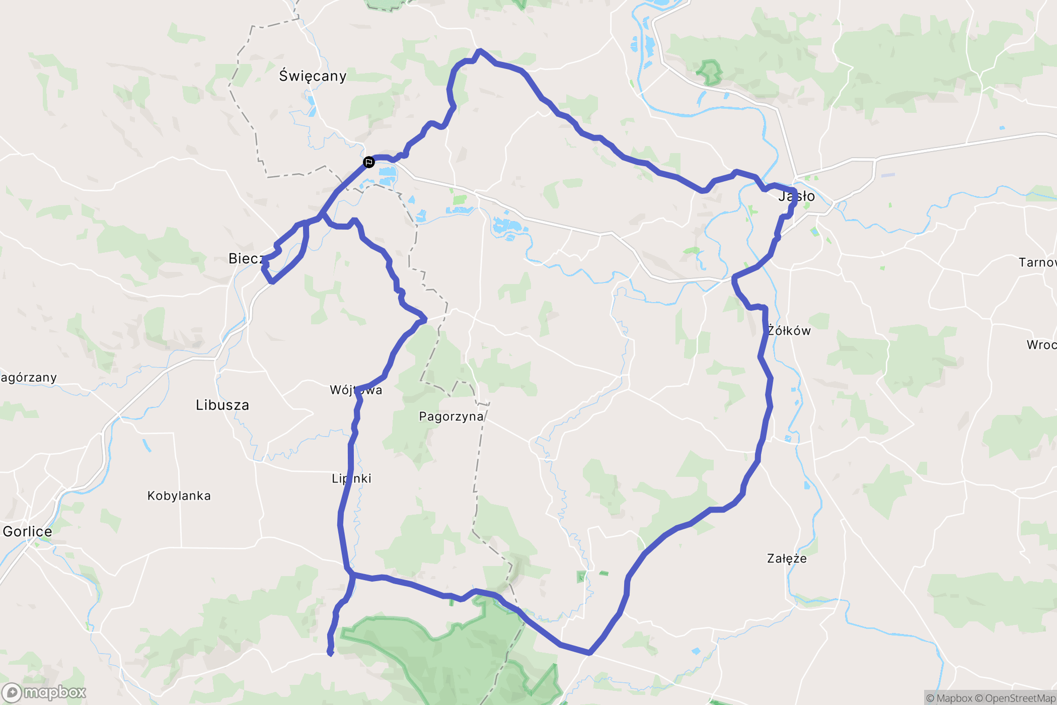 Siepietnica: mapa trasy - Poland