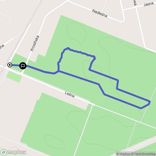 Krosno: mapa trasy - Poland